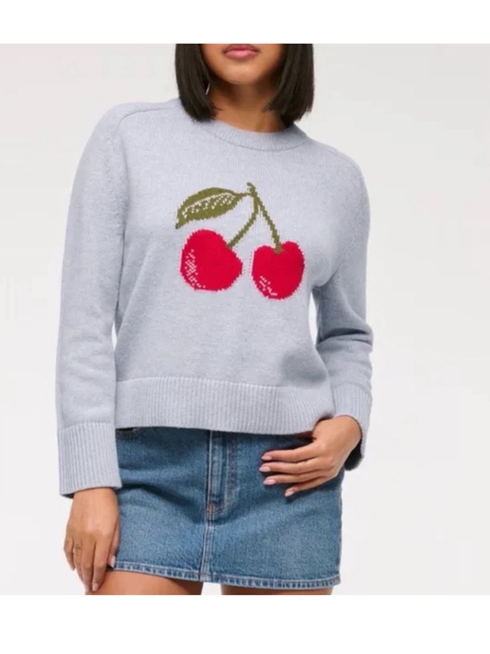 Abercrombie & Fitch Sweaters - Abercrombie & Fitch Madeline Cherry Crew Sweater